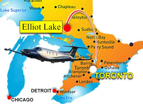 Fly From Toronto to Elliot Lake